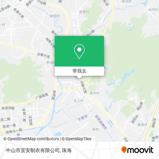 中山市宜安制衣有限公司地图