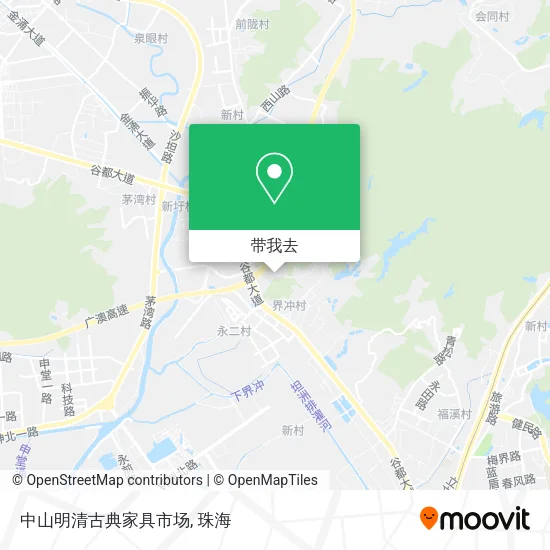 中山明清古典家具市场地图