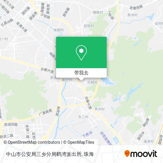 中山市公安局三乡分局鹤湾派出所地图