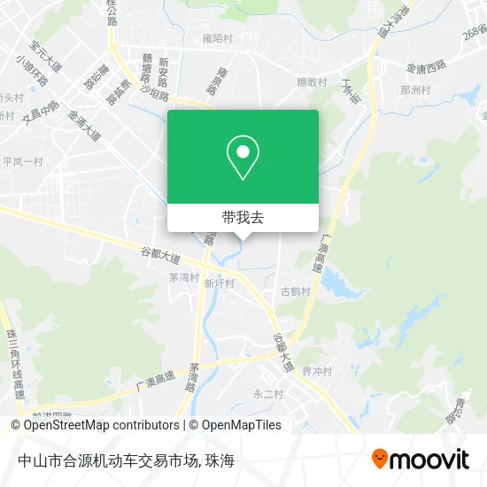 中山市合源机动车交易市场地图