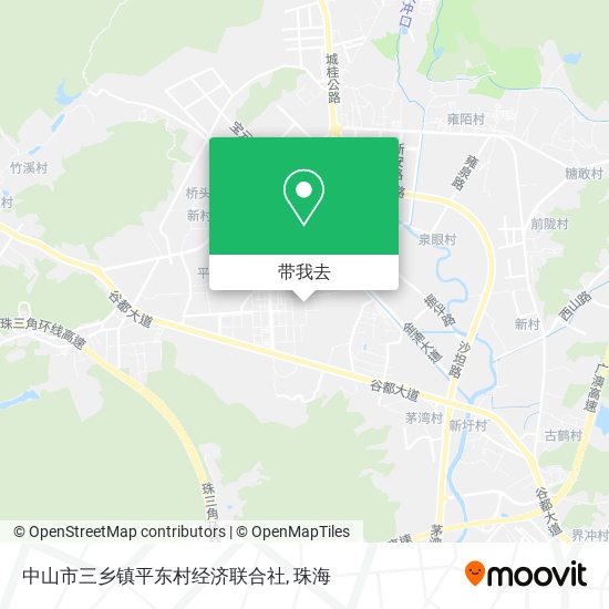 中山市三乡镇平东村经济联合社地图