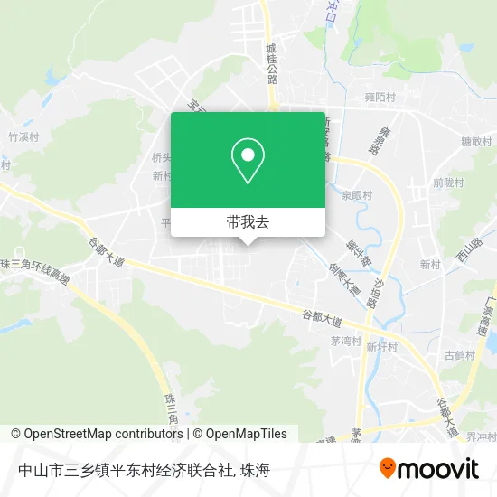 中山市三乡镇平东村经济联合社地图