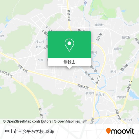 中山市三乡平东学校地图
