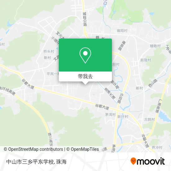 中山市三乡平东学校地图