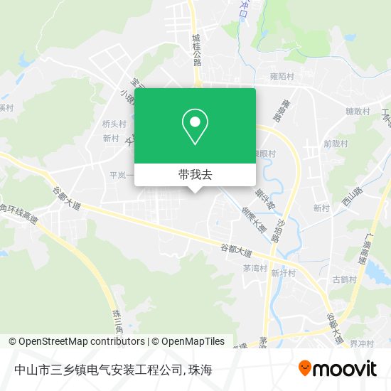 中山市三乡镇电气安装工程公司地图