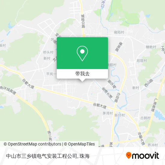 中山市三乡镇电气安装工程公司地图