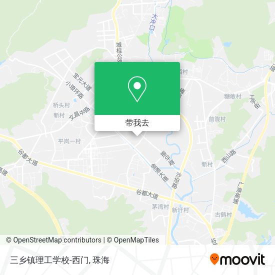 三乡镇理工学校-西门地图