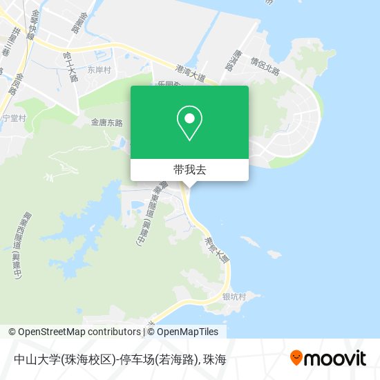 中山大学(珠海校区)-停车场(若海路)地图