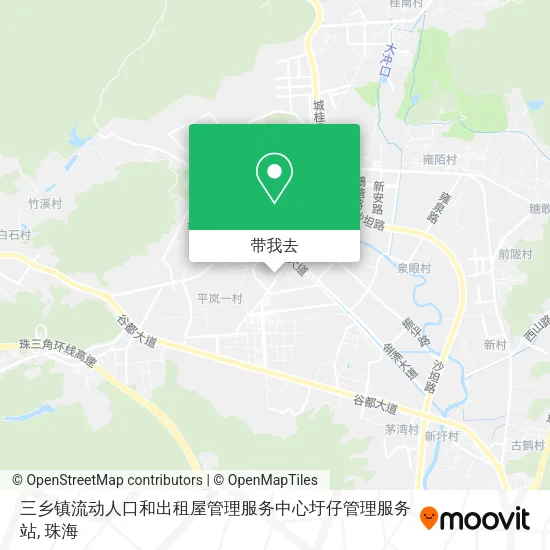 三乡镇流动人口和出租屋管理服务中心圩仔管理服务站地图