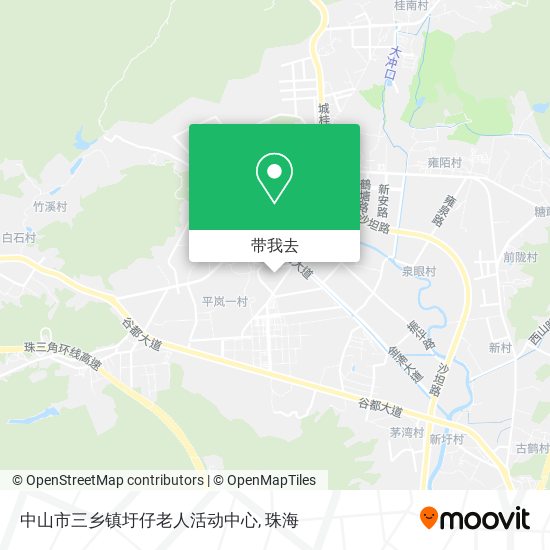 中山市三乡镇圩仔老人活动中心地图