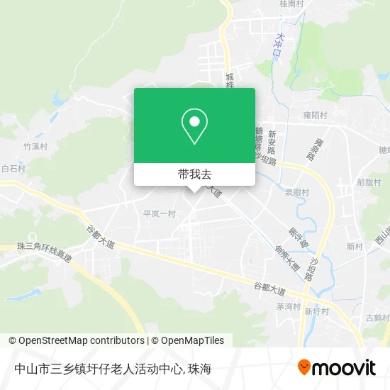中山市三乡镇圩仔老人活动中心地图