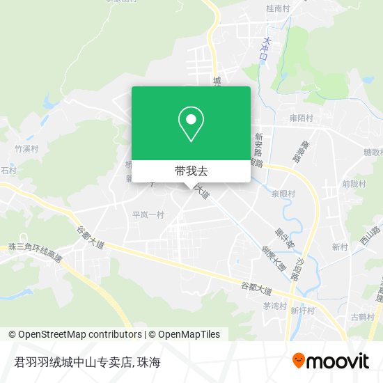 君羽羽绒城中山专卖店地图