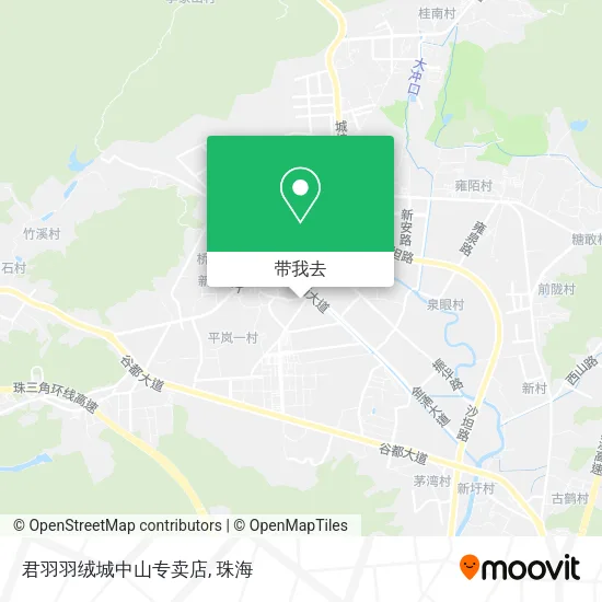 君羽羽绒城中山专卖店地图