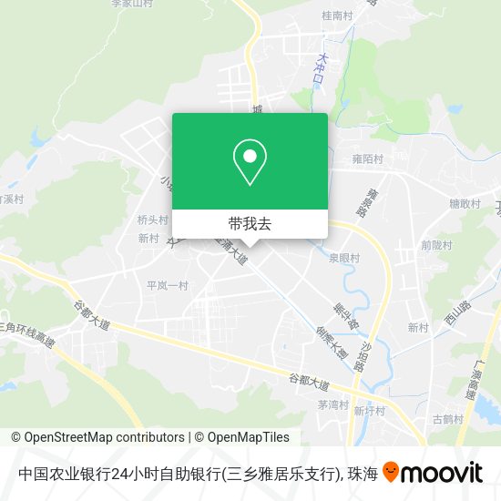 中国农业银行24小时自助银行(三乡雅居乐支行)地图