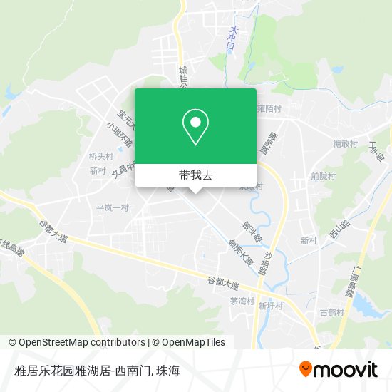 雅居乐花园雅湖居-西南门地图