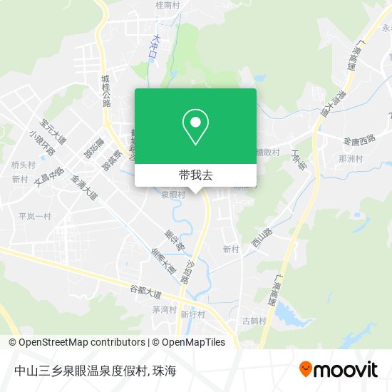 中山三乡泉眼温泉度假村地图