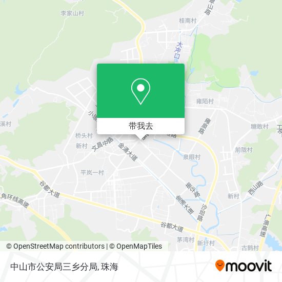 中山市公安局三乡分局地图
