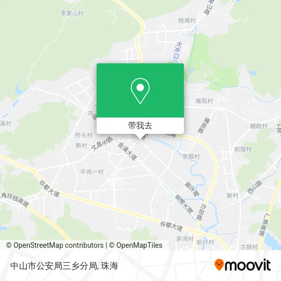 中山市公安局三乡分局地图