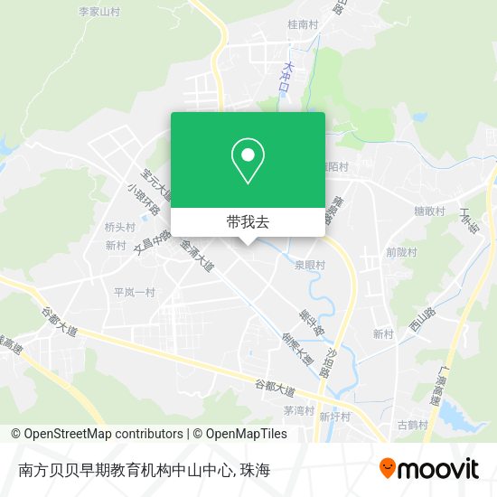 南方贝贝早期教育机构中山中心地图