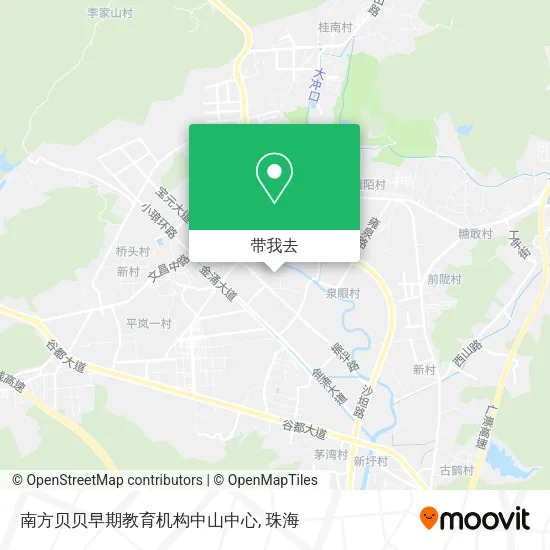南方贝贝早期教育机构中山中心地图