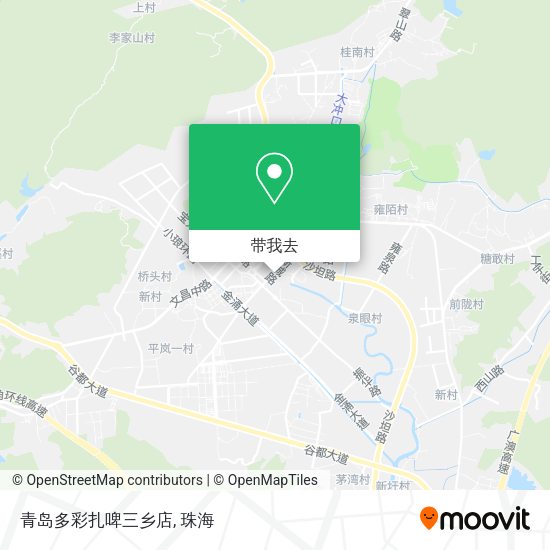 青岛多彩扎啤三乡店地图
