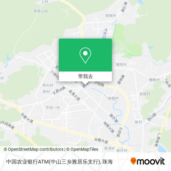 中国农业银行ATM(中山三乡雅居乐支行)地图