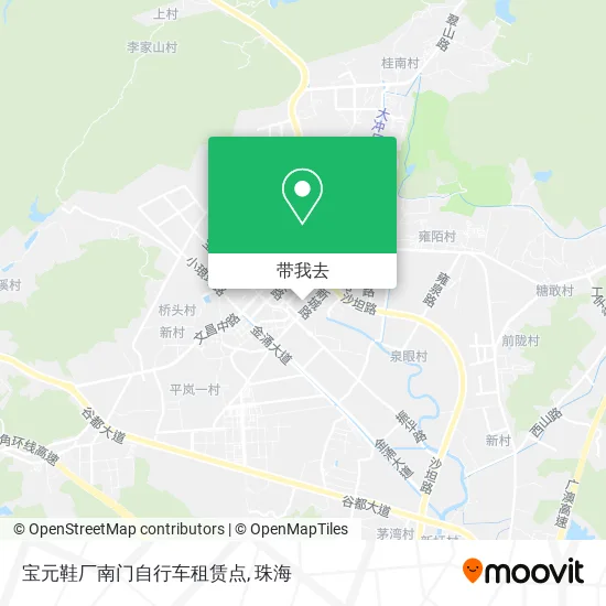 宝元鞋厂南门自行车租赁点地图