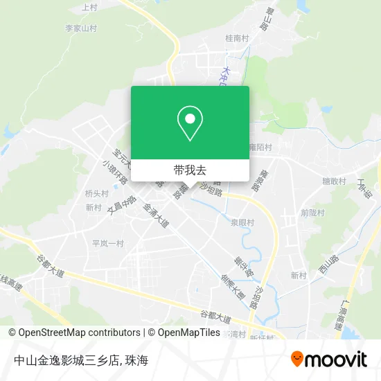 中山金逸影城三乡店地图