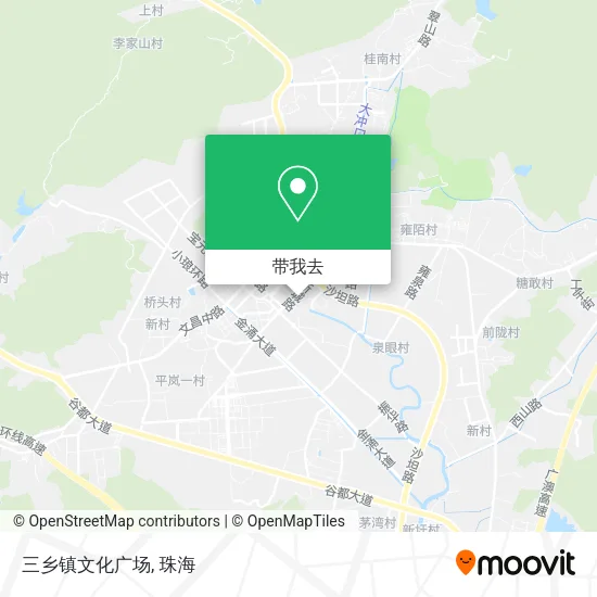 三乡镇文化广场地图