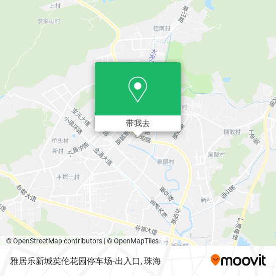 雅居乐新城英伦花园停车场-出入口地图
