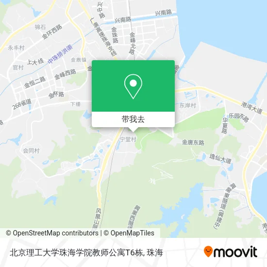 北京理工大学珠海学院教师公寓T6栋地图