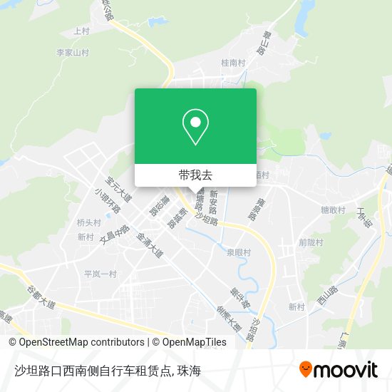 沙坦路口西南侧自行车租赁点地图