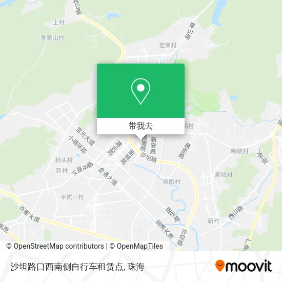 沙坦路口西南侧自行车租赁点地图