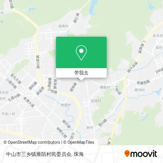 中山市三乡镇雍陌村民委员会地图