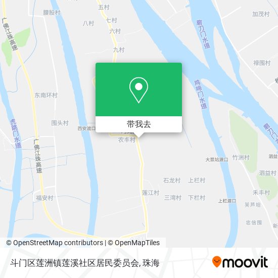 斗门区莲洲镇莲溪社区居民委员会地图