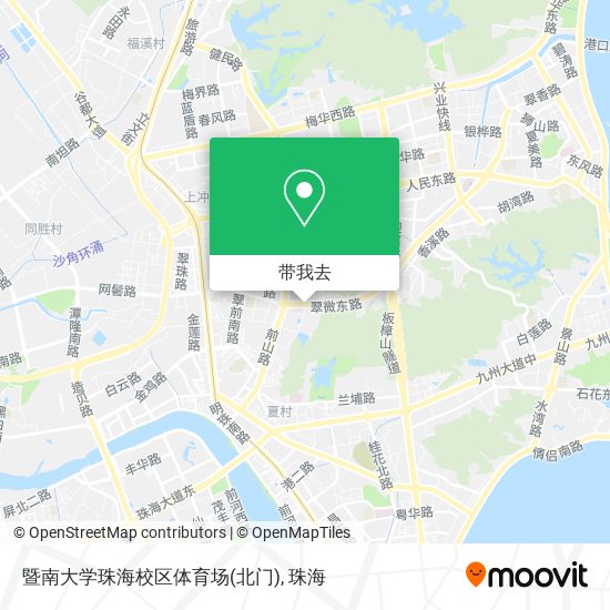 暨南大学珠海校区体育场(北门)地图