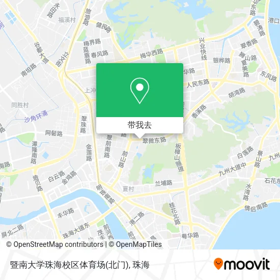 暨南大学珠海校区体育场(北门)地图