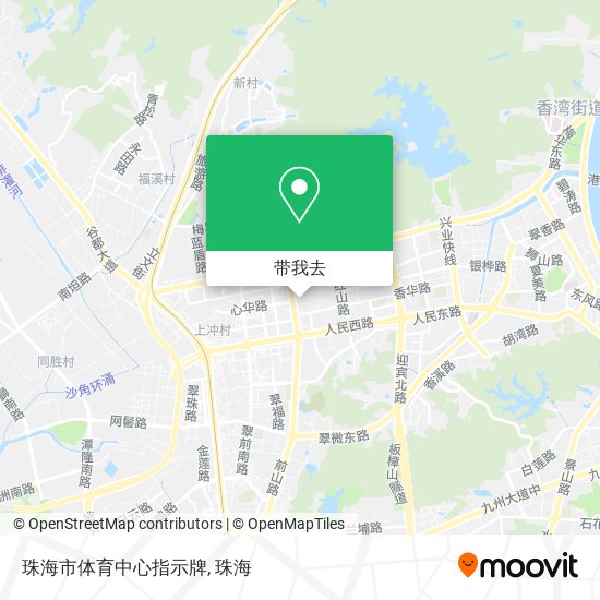 珠海市体育中心指示牌地图