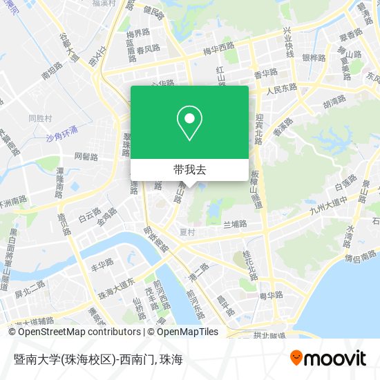 暨南大学(珠海校区)-西南门地图