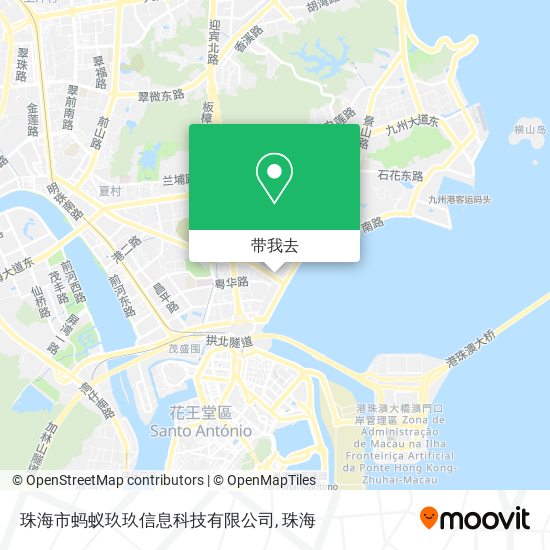 珠海市蚂蚁玖玖信息科技有限公司地图