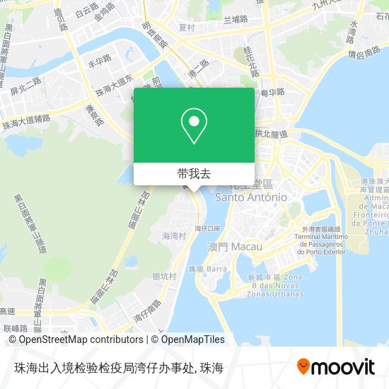 珠海出入境检验检疫局湾仔办事处地图