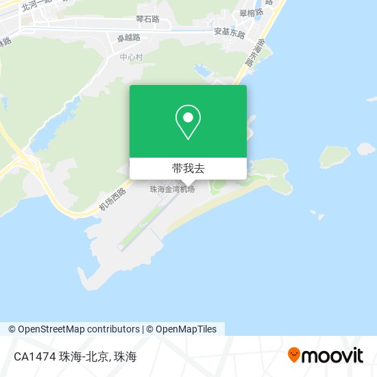 CA1474 珠海-北京地图