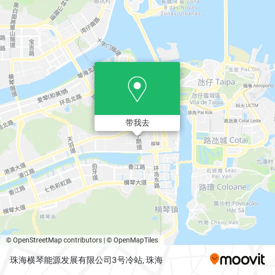 珠海横琴能源发展有限公司3号冷站地图