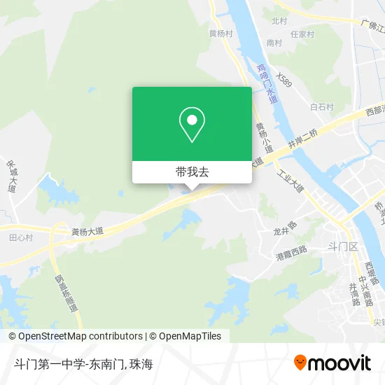 斗门第一中学-东南门地图
