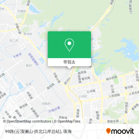 99路(云顶澜山-拱北口岸总站)地图
