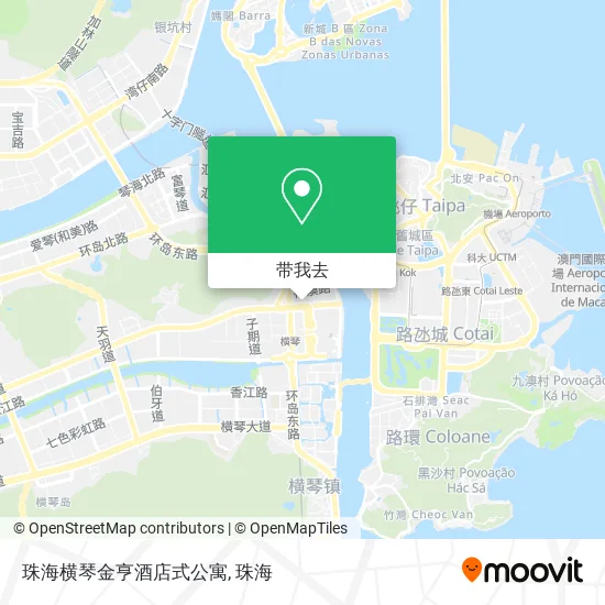 珠海横琴金亨酒店式公寓地图