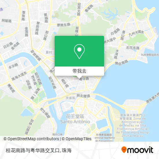 桂花南路与粤华路交叉口地图