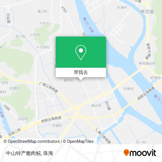 中山特产脆肉鲩地图