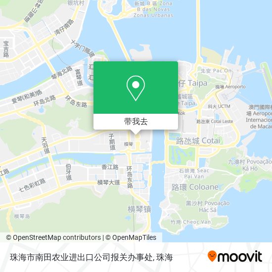 珠海市南田农业进出口公司报关办事处地图