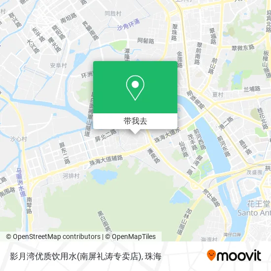 影月湾优质饮用水(南屏礼涛专卖店)地图